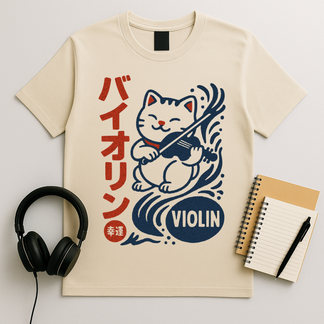 Cat Violin Unisex T-Shirt