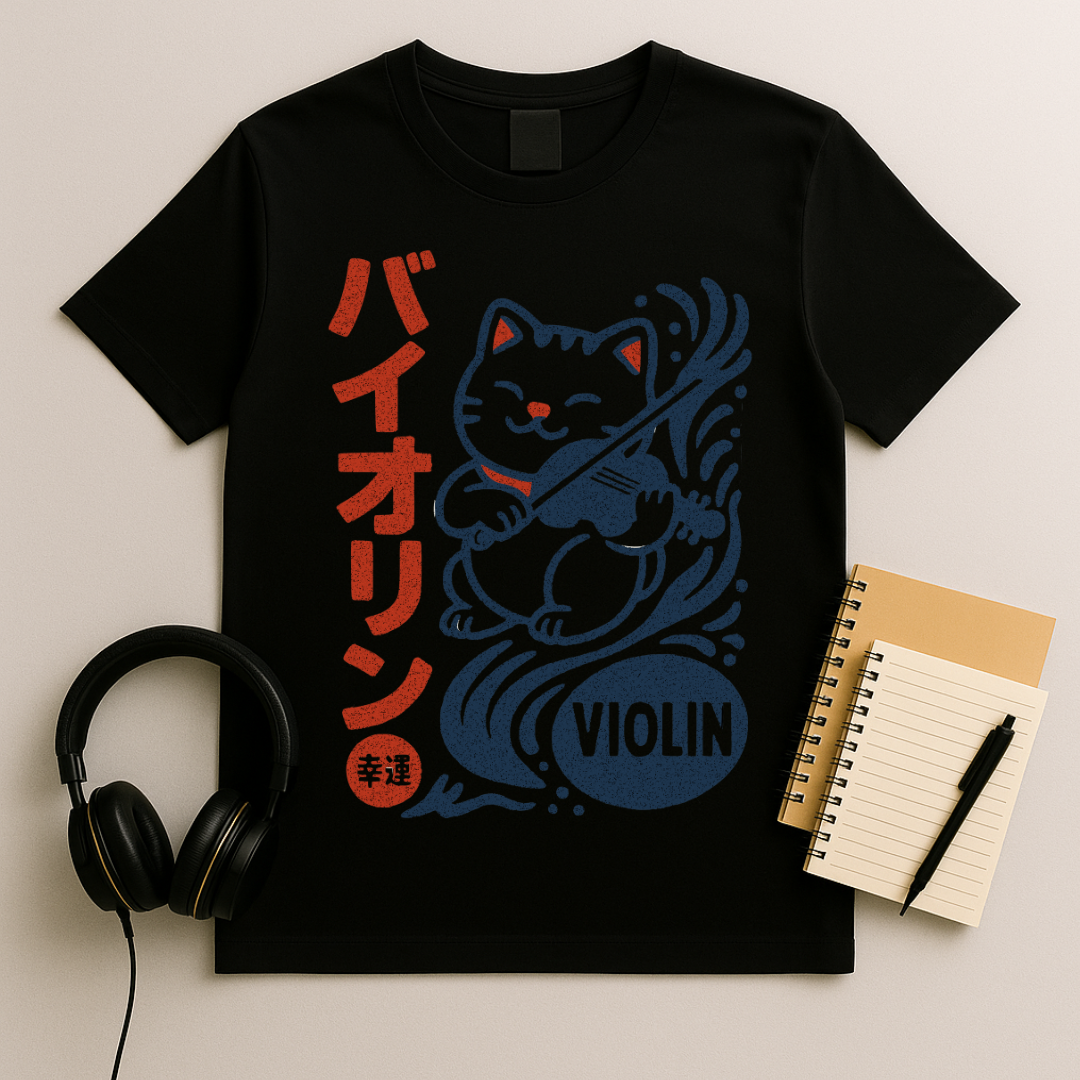 Cat Violin Unisex T-Shirt