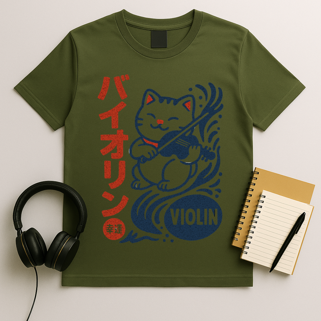 Cat Violin Unisex T-Shirt