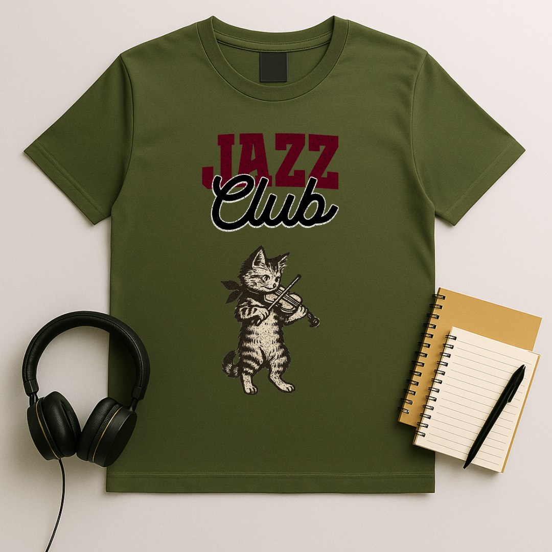Jazz Club - Cat Violin T-shirt