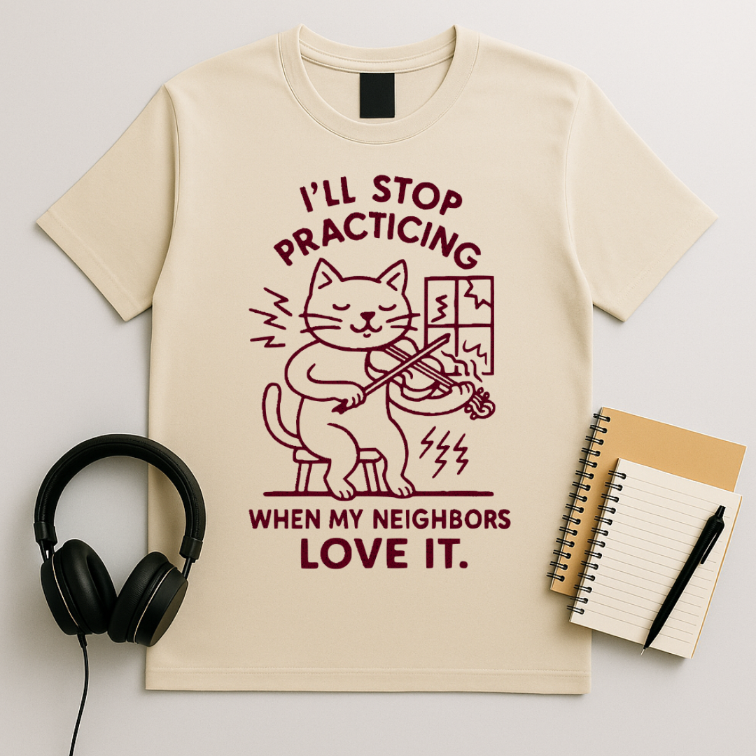 Practicing Cat T-Shirt