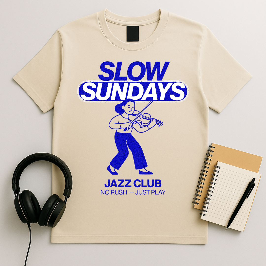 Slow Sundays Violin T-Shirt