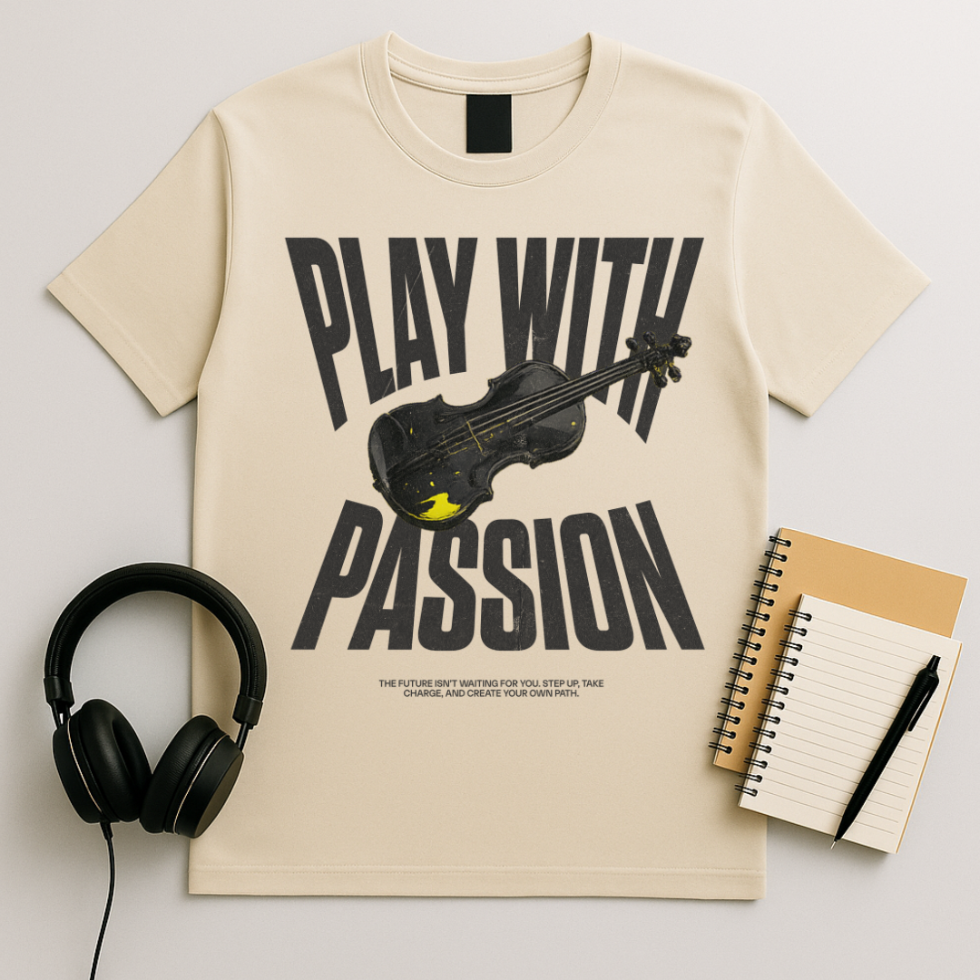 Vintage Gritty Violin T-Shirt