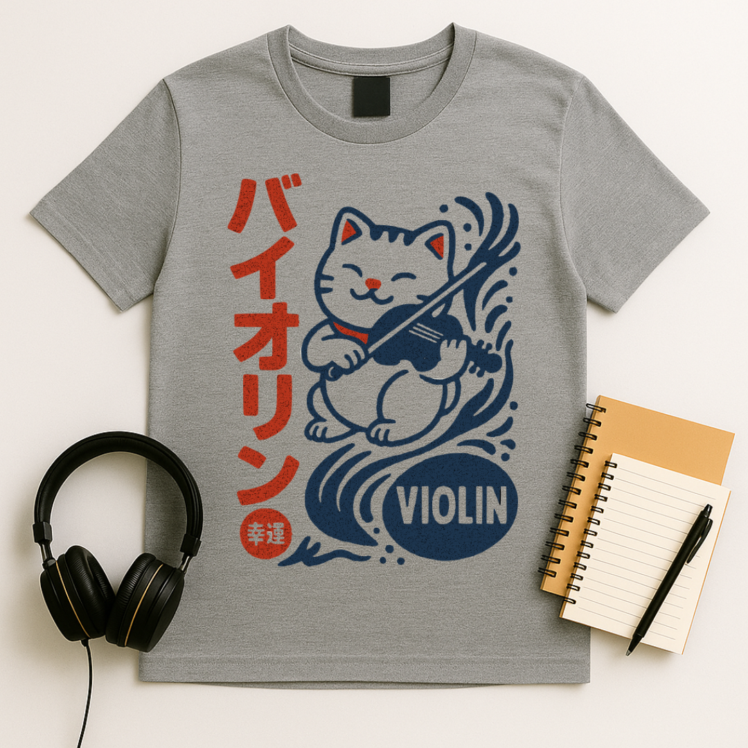 Cat Violin Unisex T-Shirt