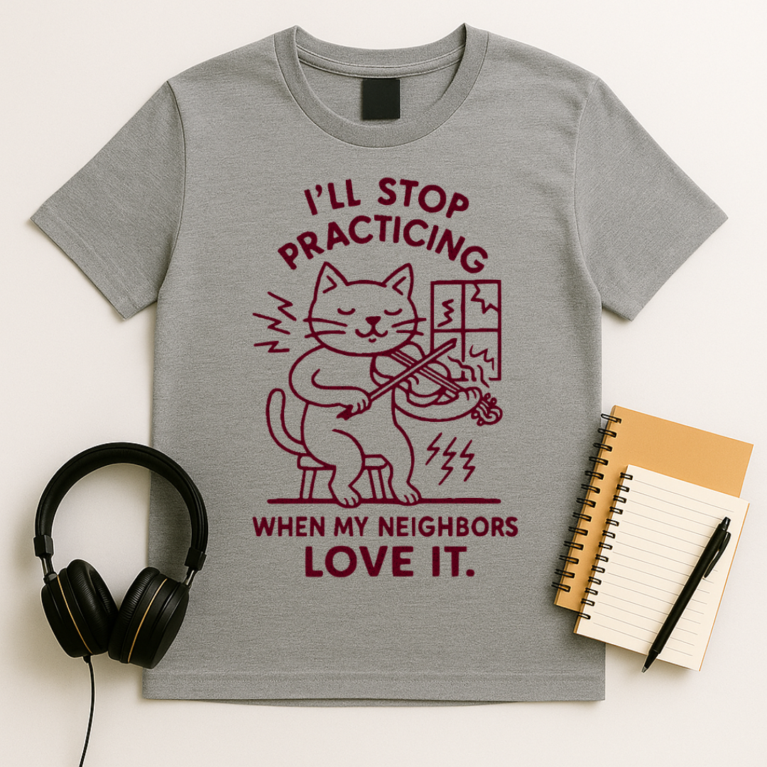 Practicing Cat T-Shirt