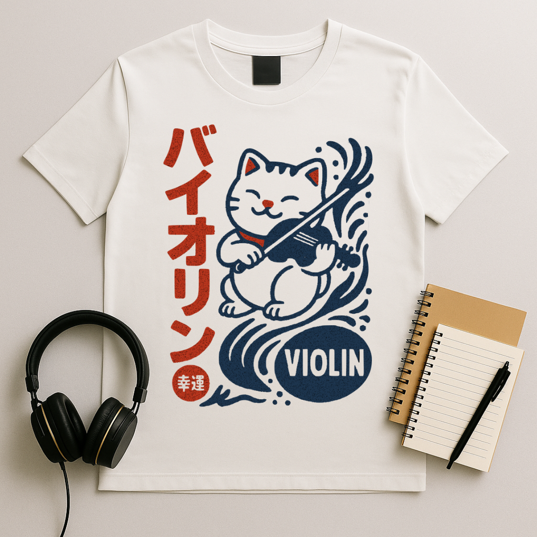 Cat Violin Unisex T-Shirt
