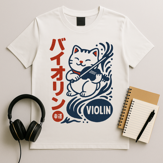 Cat Violin Unisex T-Shirt
