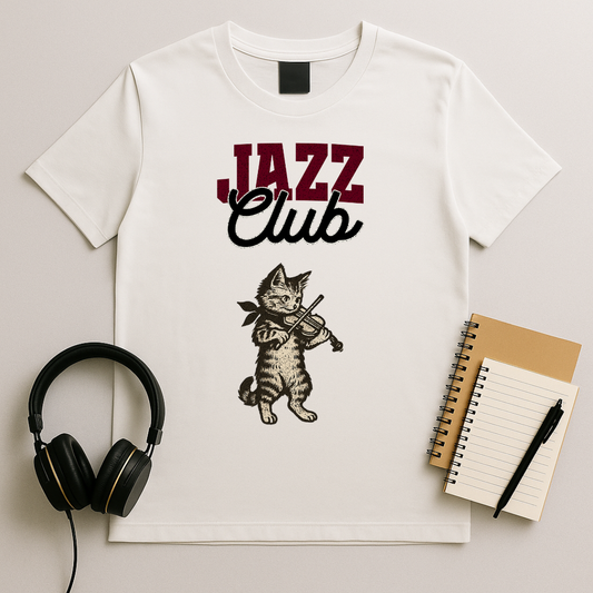 Jazz Club - Cat Violin T-shirt