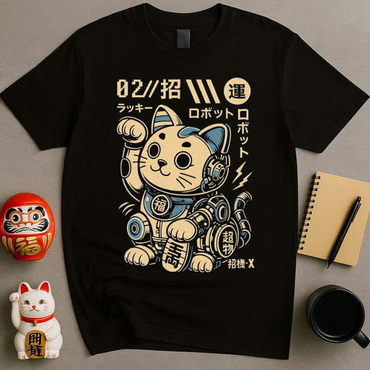 Future Lucky Robo Cat  T-Shirt