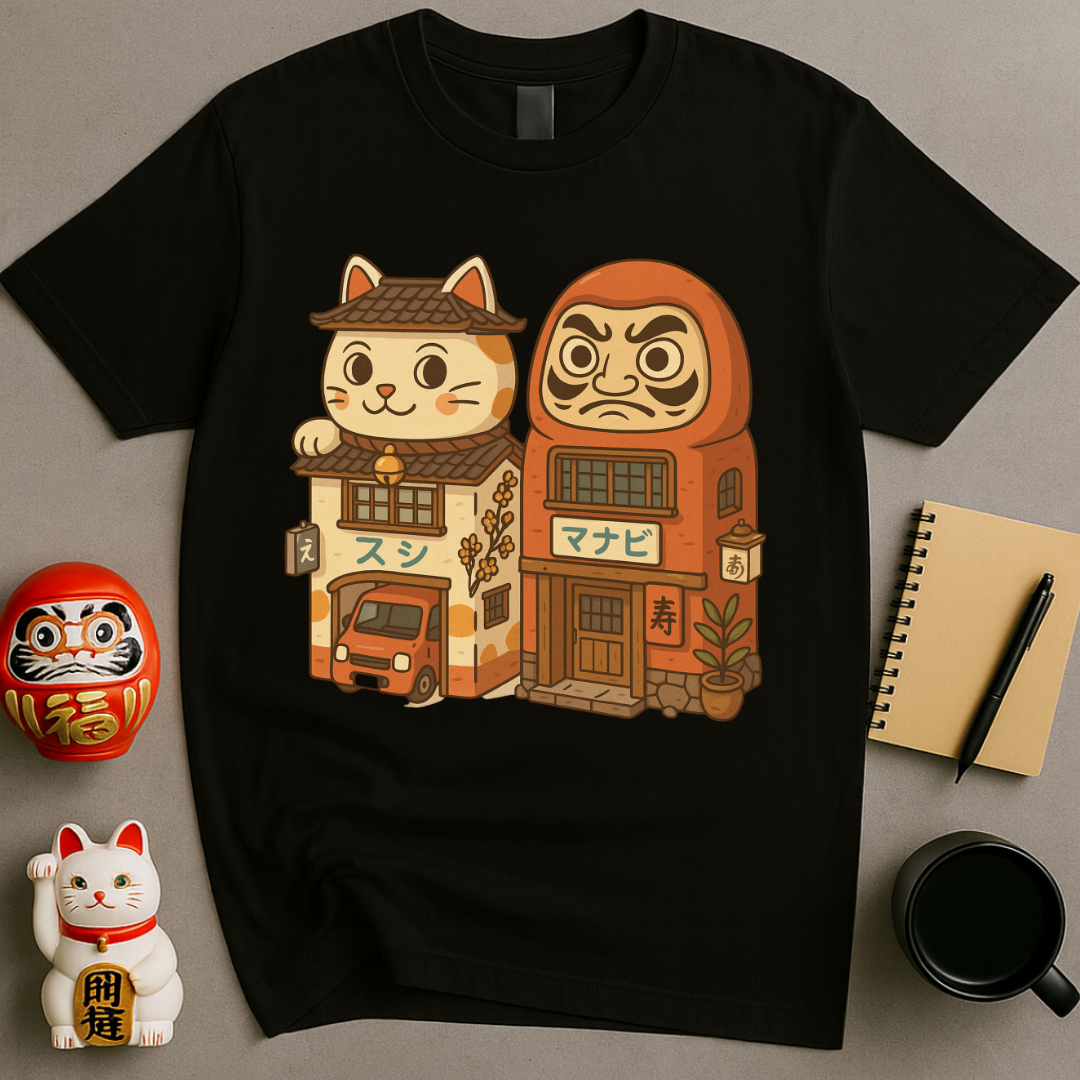 Lucky Cat & Daruma Shops T-Shirt