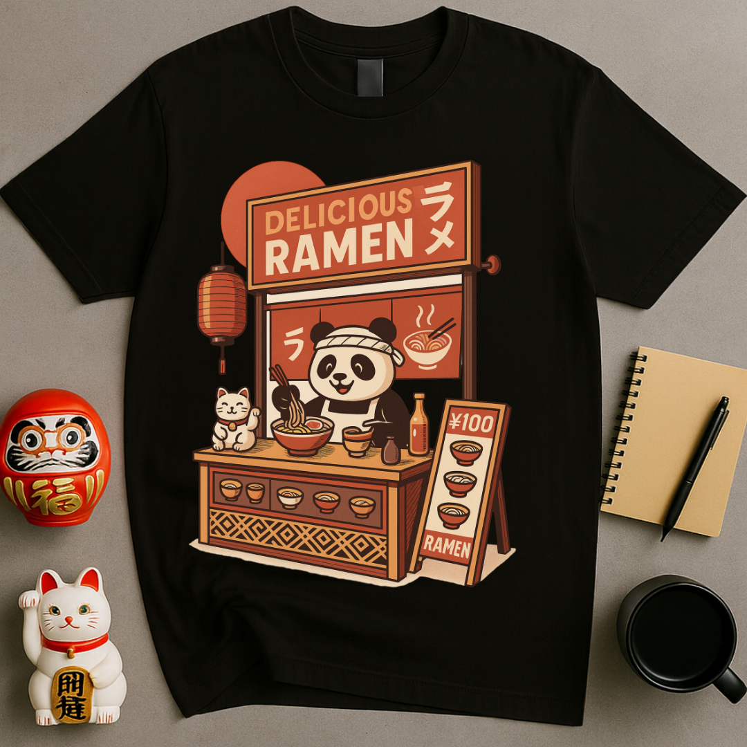 Panda Ramen Stand T-Shirt