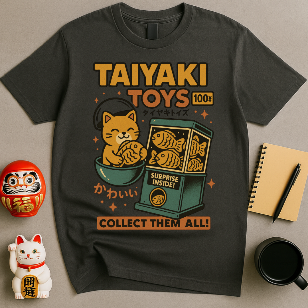 Taiyaki Toys – Retro Gacha Machine Lucky Cat Tee