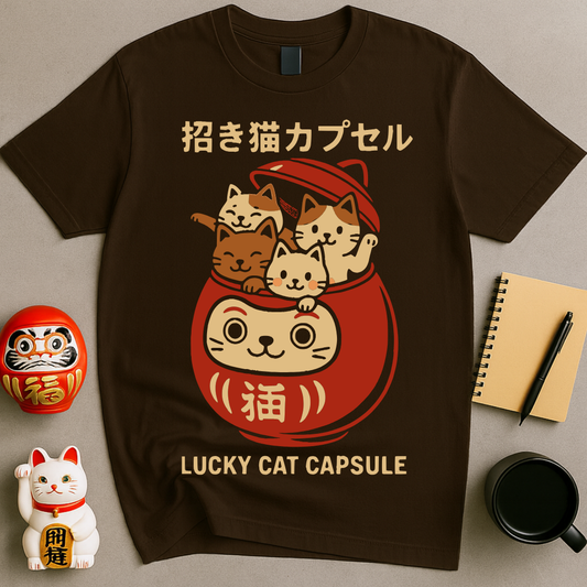 Lucky Cat Capsule – Kawaii Japanese Maneki Neko Vintage Tee
