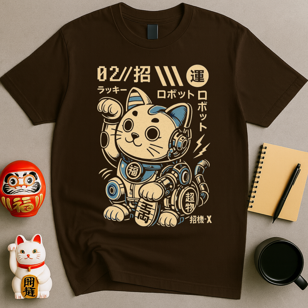 Future Lucky Robo Cat  T-Shirt
