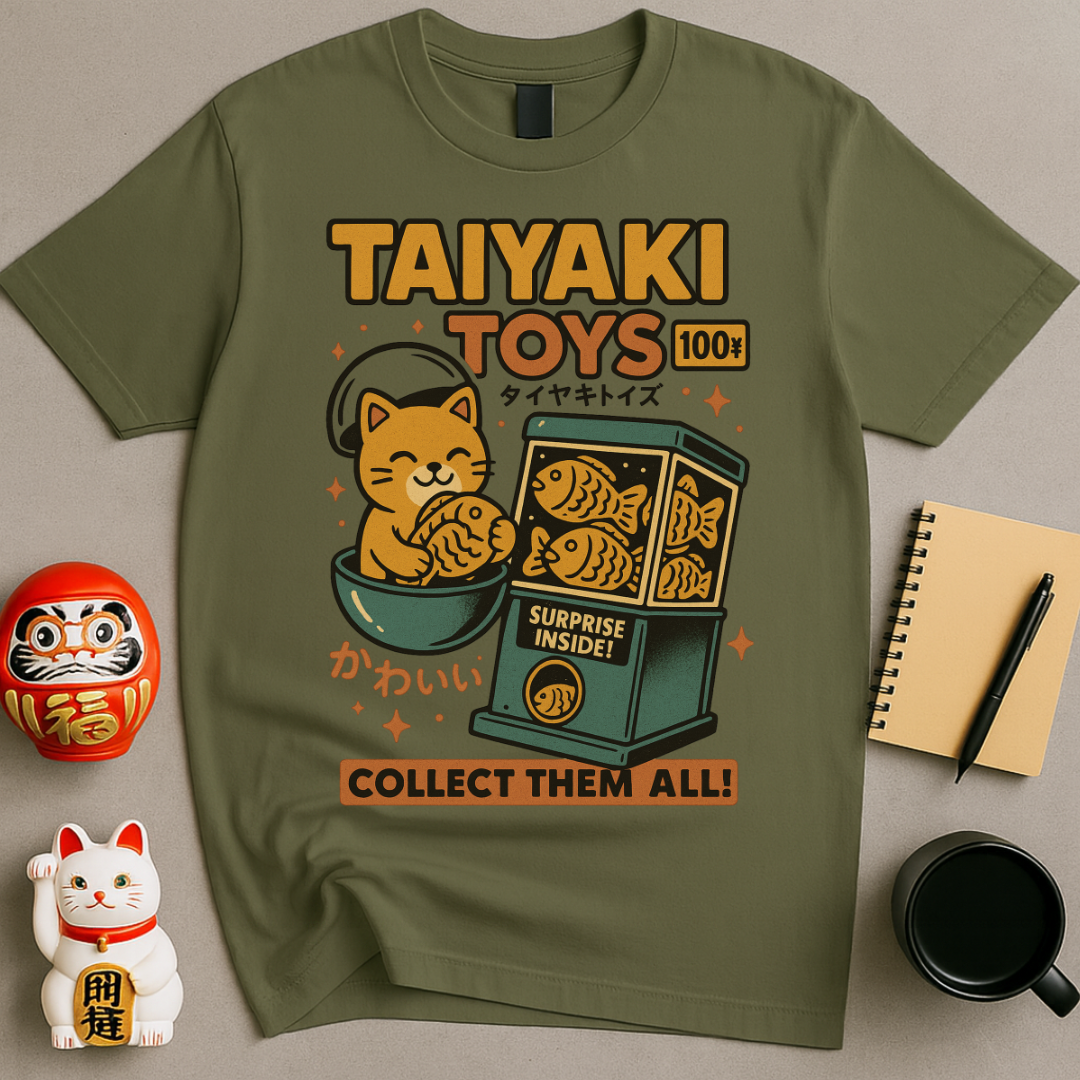 Taiyaki Toys – Retro Gacha Machine Lucky Cat Tee