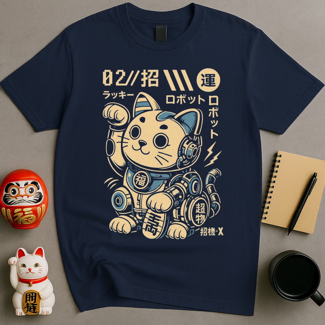 Future Lucky Robo Cat  T-Shirt