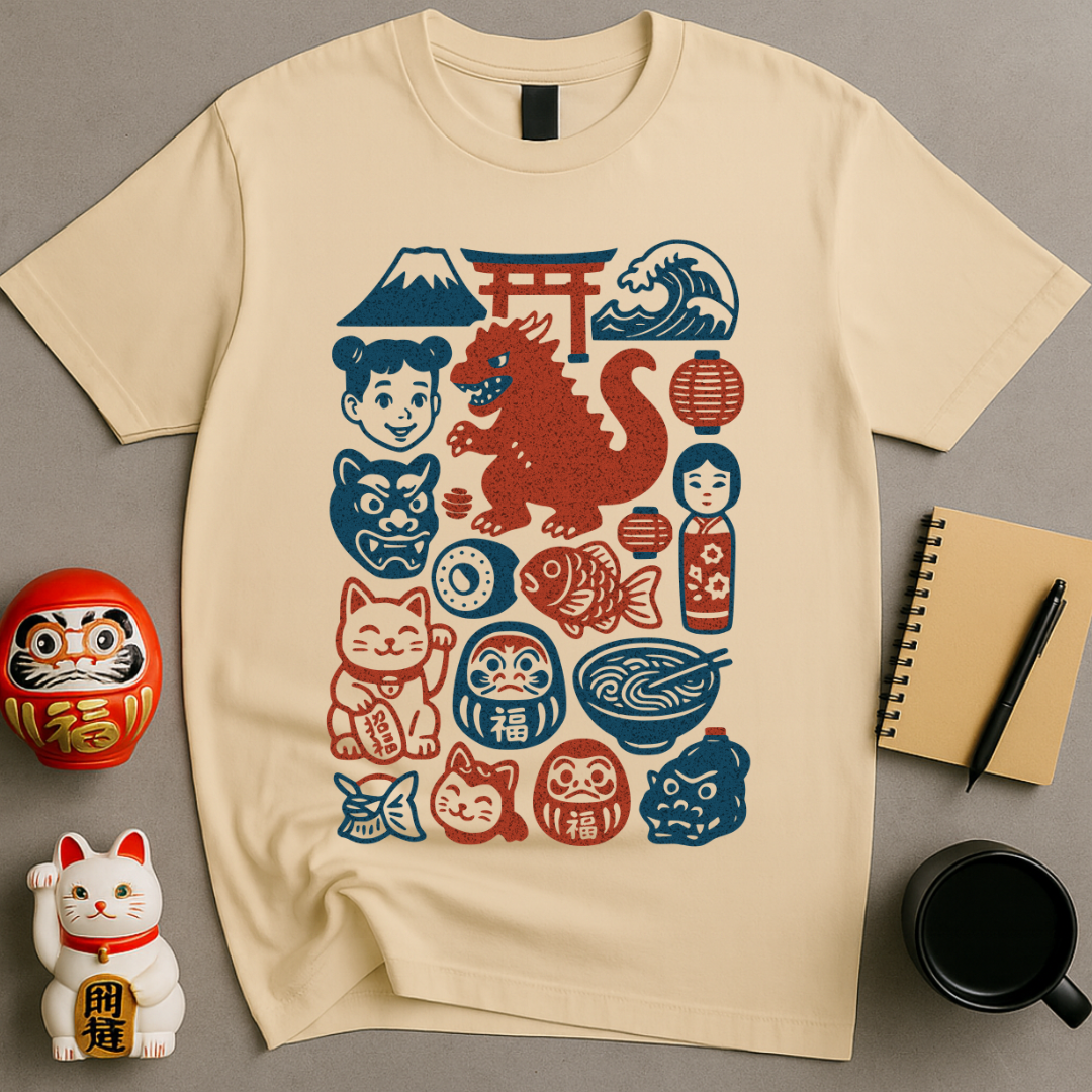 Japan Stamp Collage T-Shirt