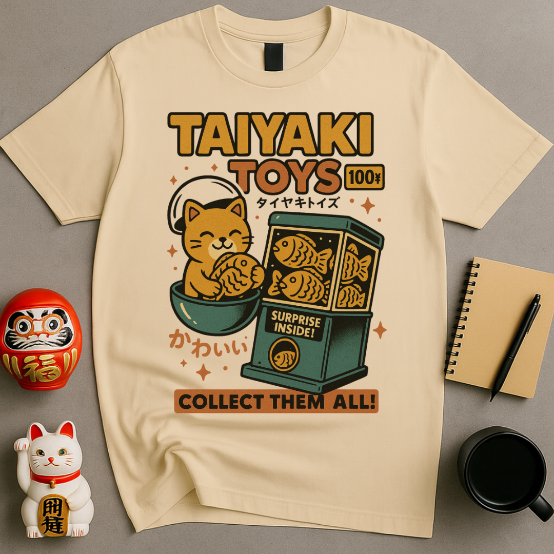 Taiyaki Toys – Retro Gacha Machine Lucky Cat Tee
