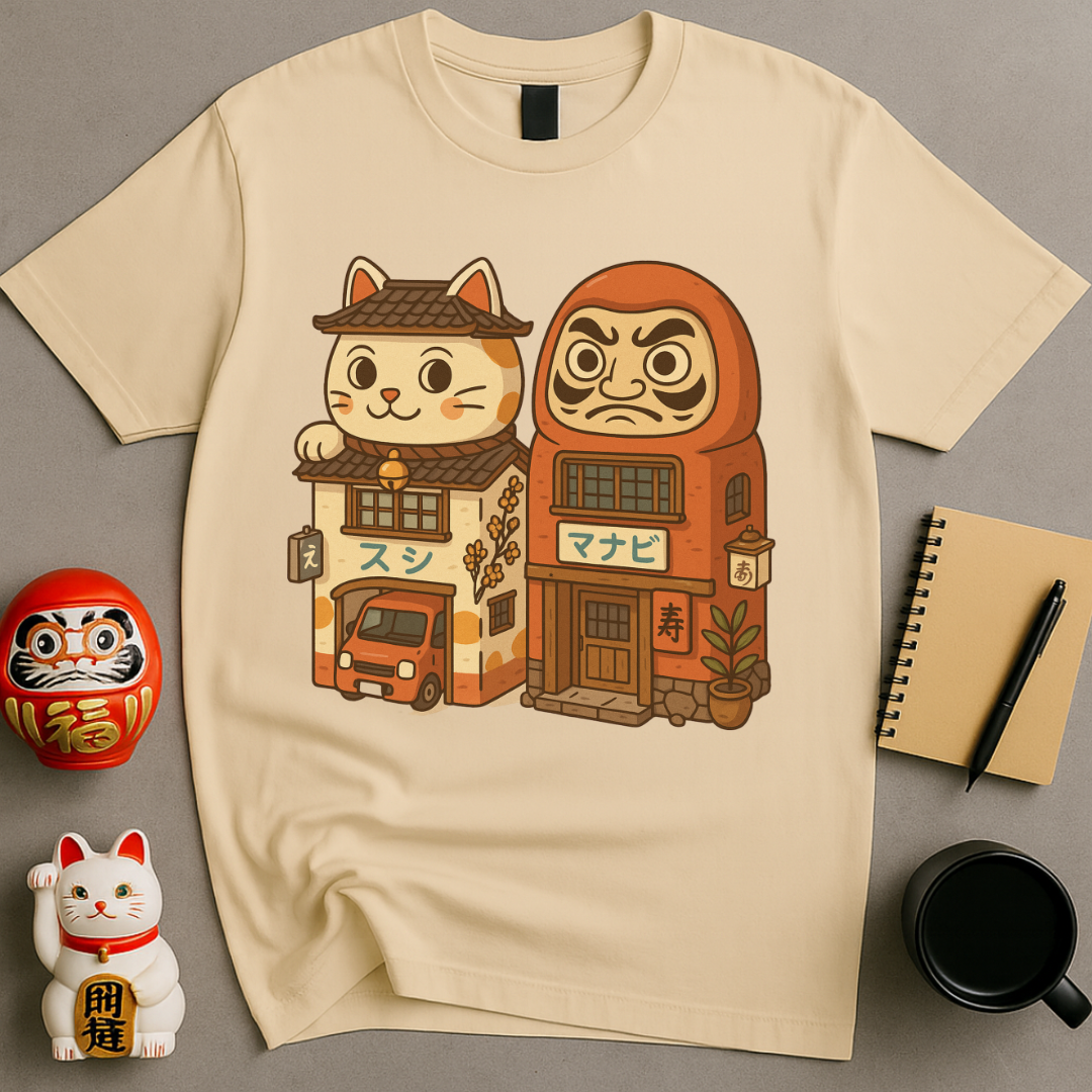 Lucky Cat & Daruma Shops T-Shirt