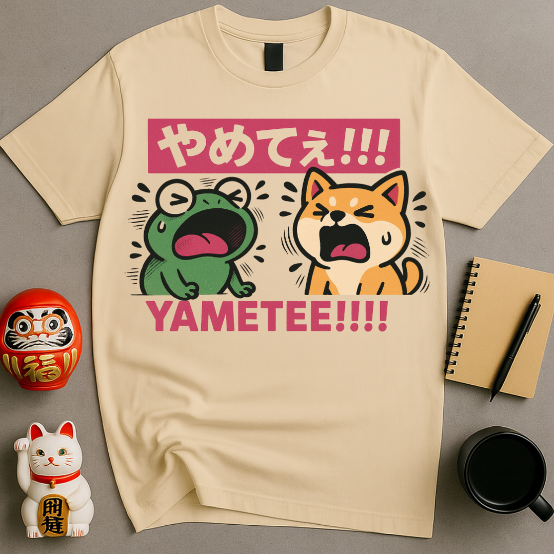 YAMETEE!!! Cute Frog & Shiba Inu Shirt