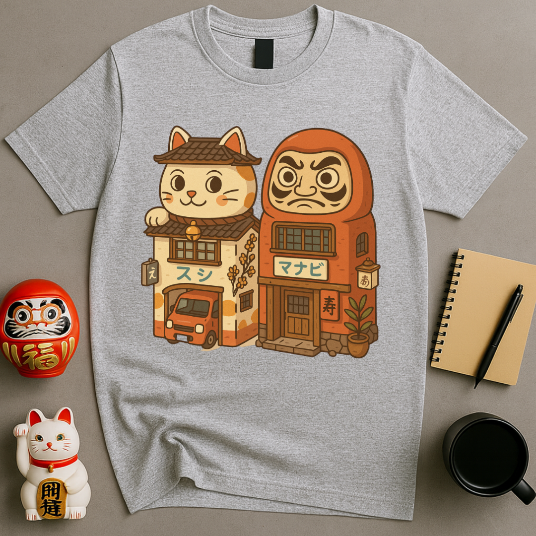 Lucky Cat & Daruma Shops T-Shirt