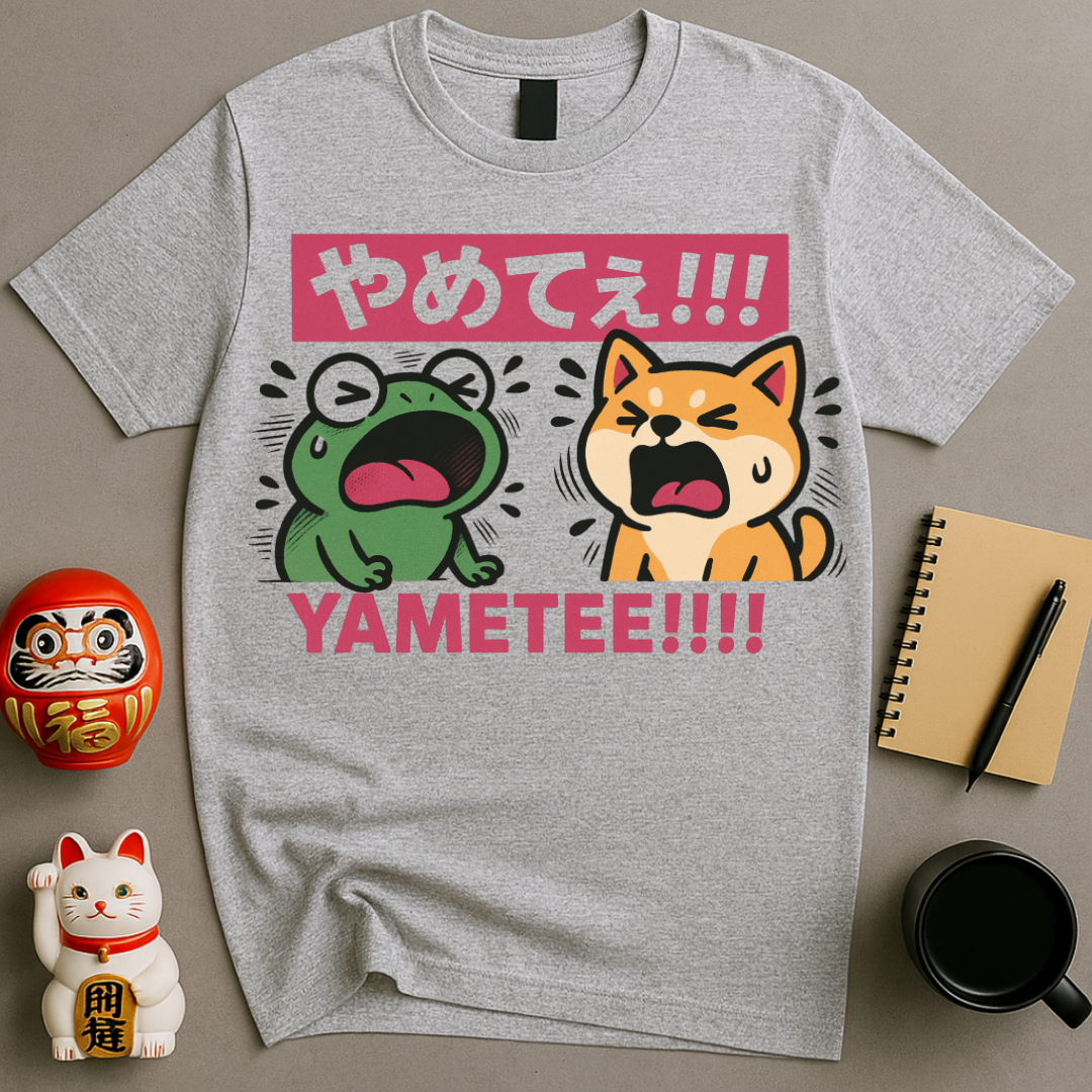 YAMETEE!!! Cute Frog & Shiba Inu Shirt