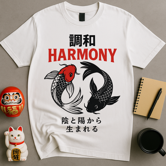 Harmony Koi – Japanese Yin Yang Fish Vintage Tee