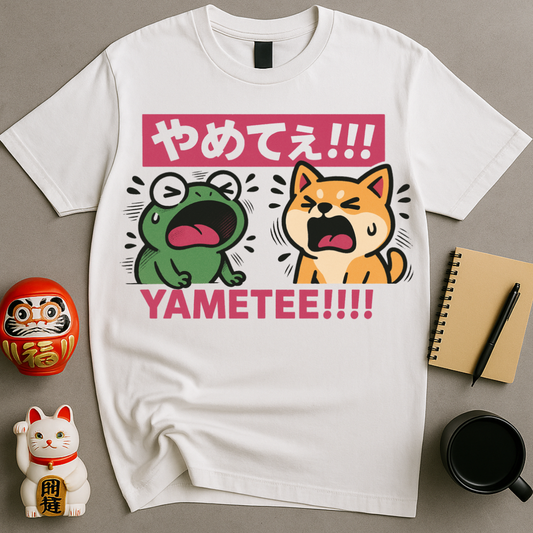 YAMETEE!!! Cute Frog & Shiba Inu Shirt