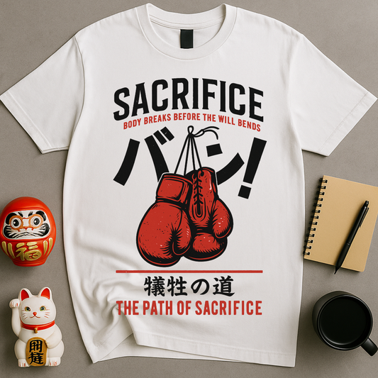 Path of Sacrifice – Vintage Boxing Discipline Japanese Tee