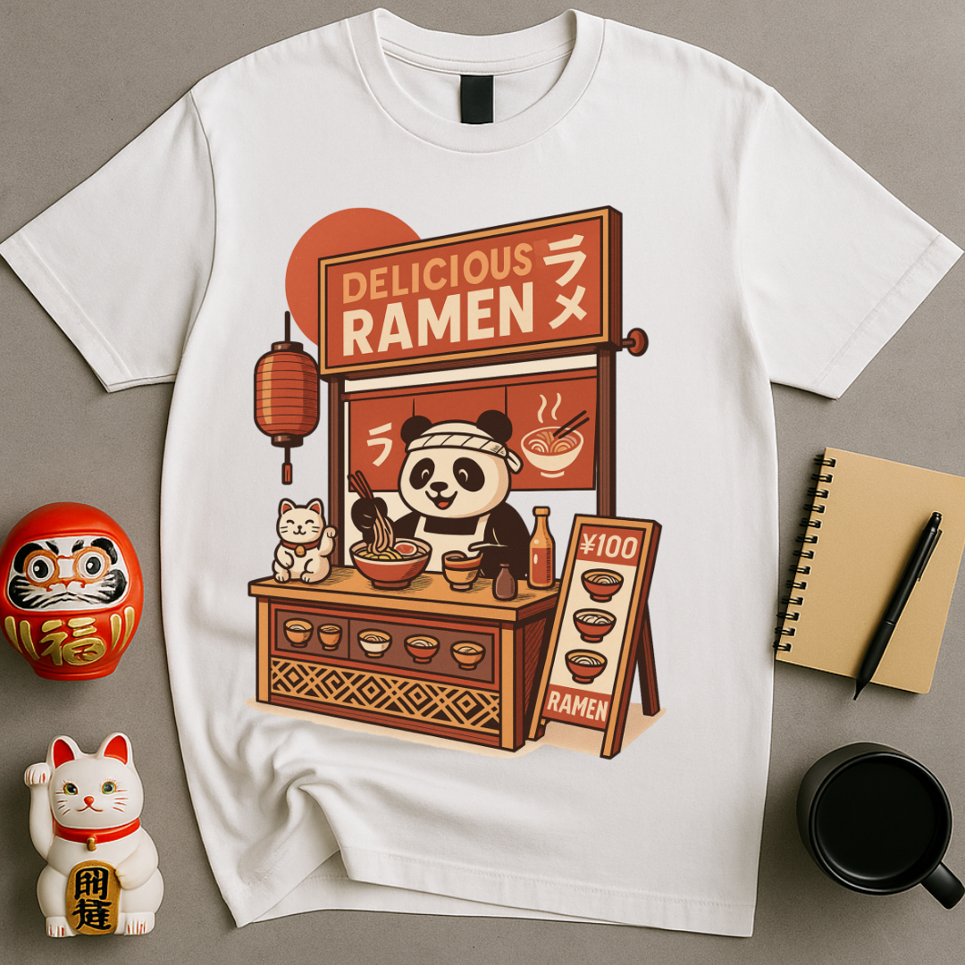 Panda Ramen Stand T-Shirt